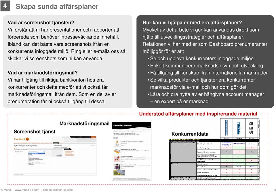 Vi har tillgång till riktiga bankkonton hos era konkurrenter och detta medför att vi också får marknadsföringsmail ifrån dem. Som en del av er prenumeration får ni också tillgång till dessa.