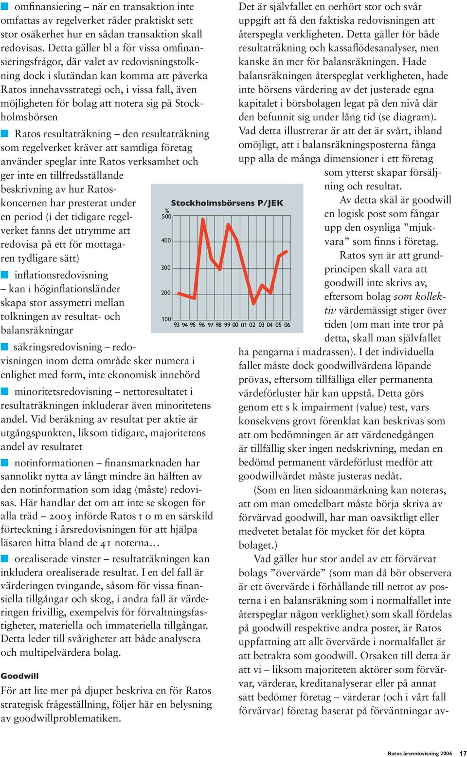 notera sig på Stockholmsbörsen Ratos resultaträkning den resultaträkning som regelverket kräver att samtliga företag använder speglar inte Ratos verksamhet och ger inte en tillfredsställande
