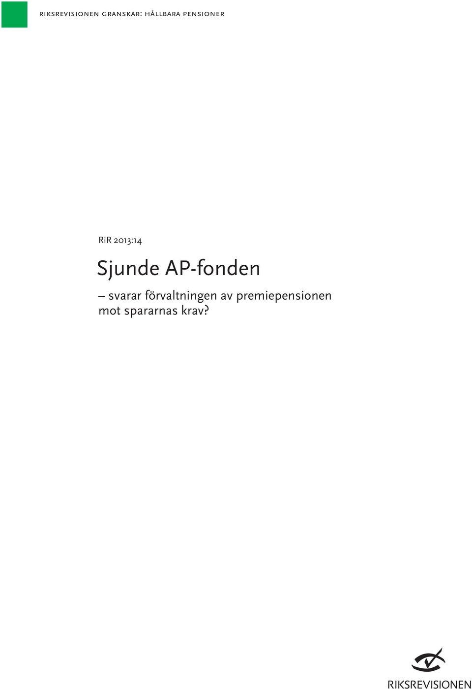 Sjunde AP-fonden svarar