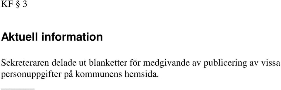 för medgivande av publicering av