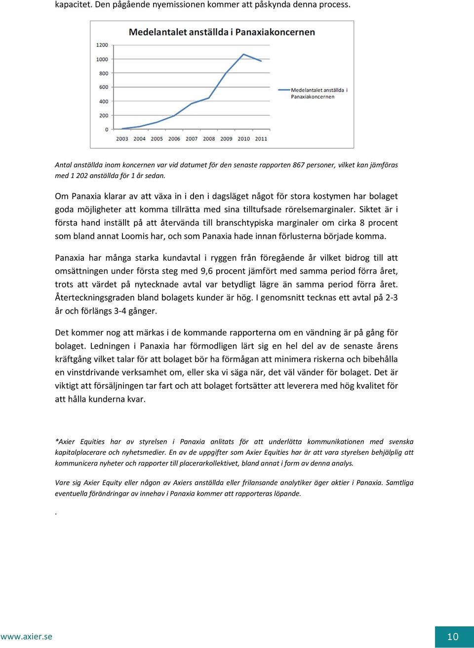 Om Panaxia klarar av att växa in i den i dagsläget något för stora kostymen har bolaget goda möjligheter att komma tillrätta med sina tilltufsade rörelsemarginaler.