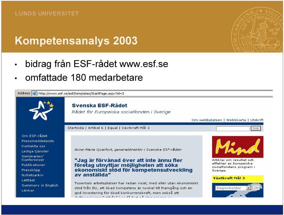 ESF-rådet www.esf.