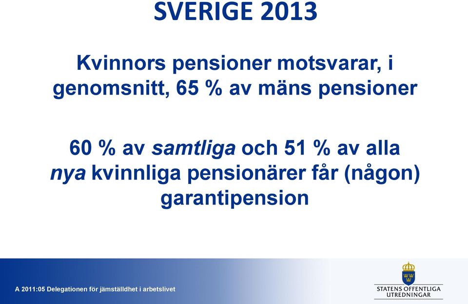 pensioner 60 % av samtliga och 51 % av