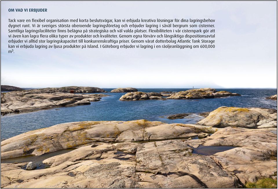 Flexibiliteten i vår cisternpark gör att vi även kan lagra flera olika typer av produkter och kvaliteter.