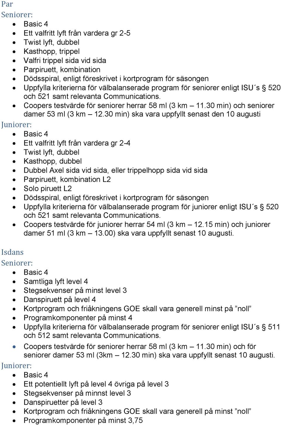 30 min) och seniorer damer 53 ml (3 km 12.