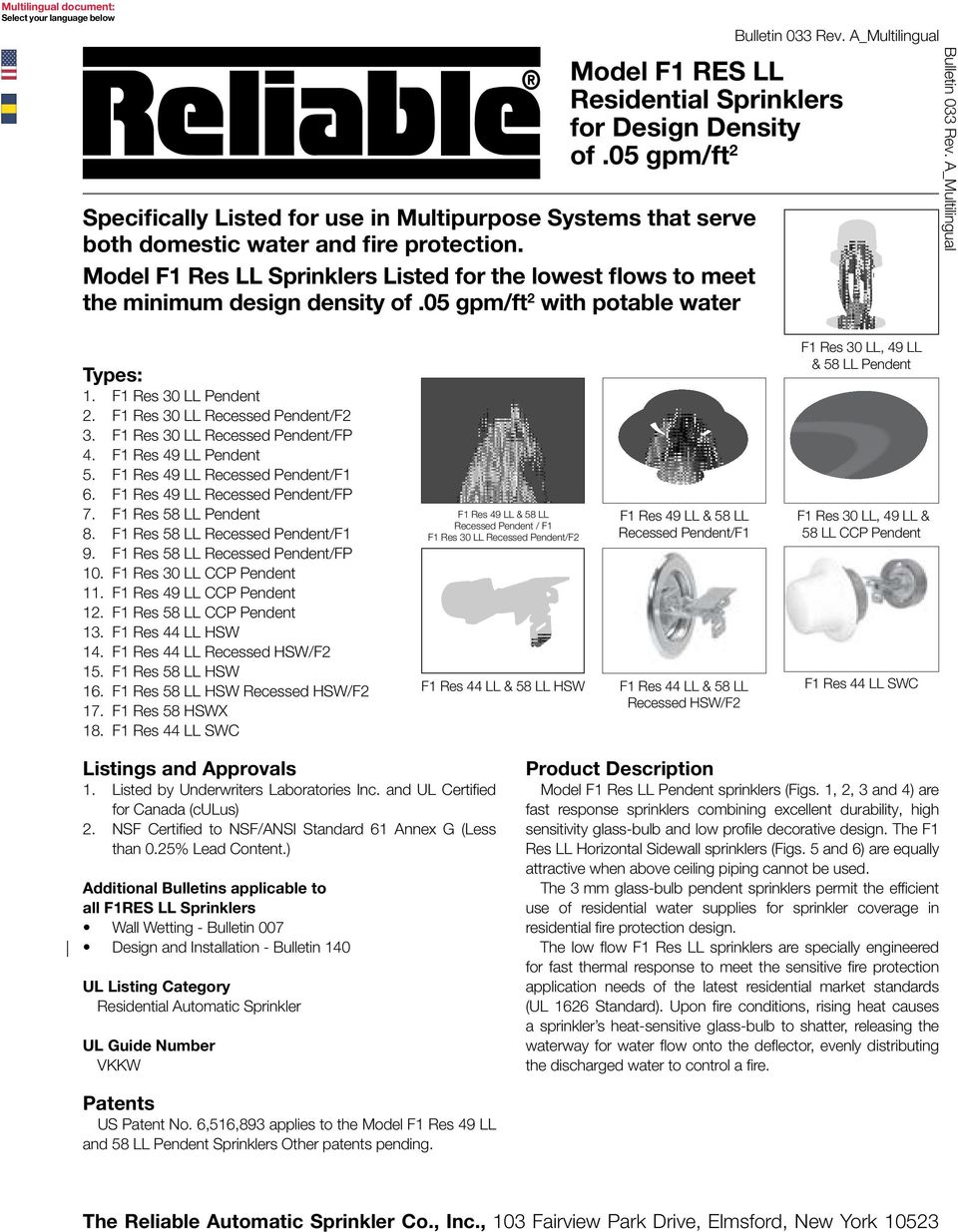 F1 Res 58 49 LL Pendent infälld hängande/fp 7. 8. F1 Res 58 LL Recessed hängandependent/f1 8. 9. F1 Res 58 LL Recessed infälld hängande/f1 Pendent/FP 9. 10.