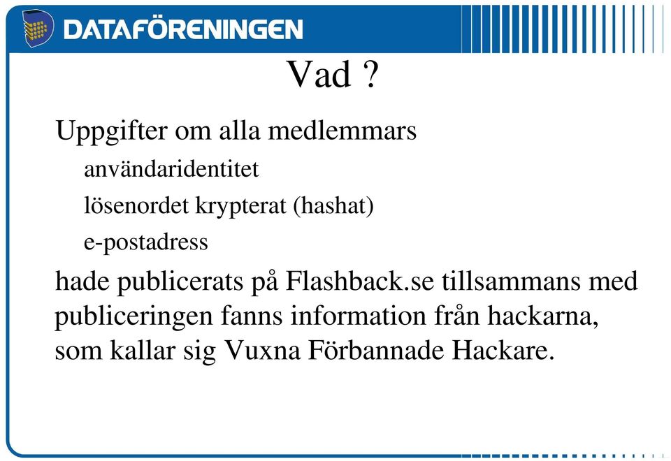 publicerats på Flashback.