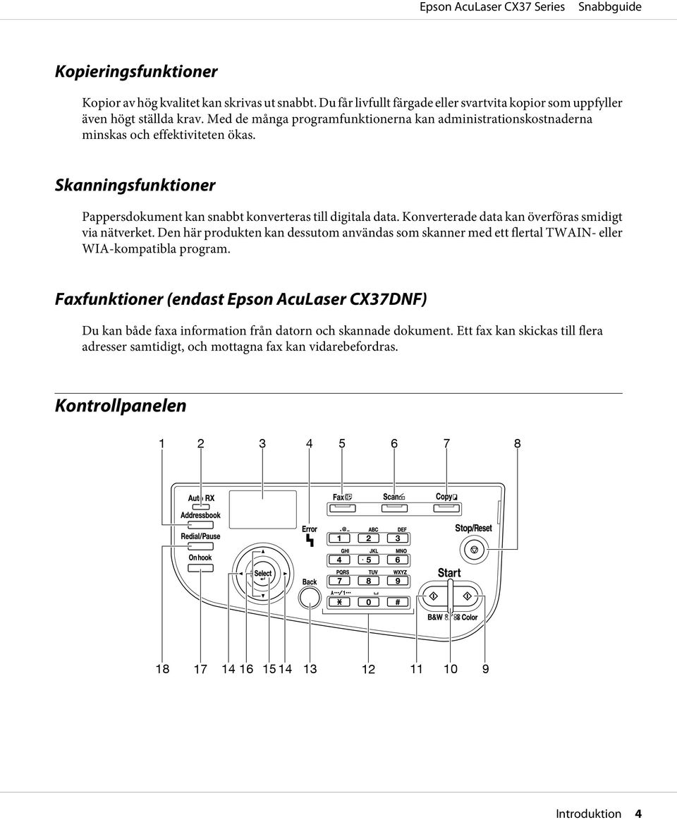 Konverterade data kan överföras smidigt via nätverket. Den här produkten kan dessutom användas som skanner med ett flertal TWAIN- eller WIA-kompatibla program.