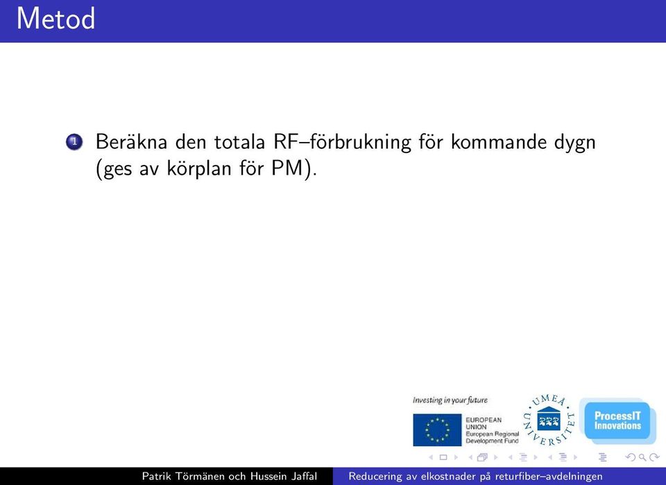 förbrukning för