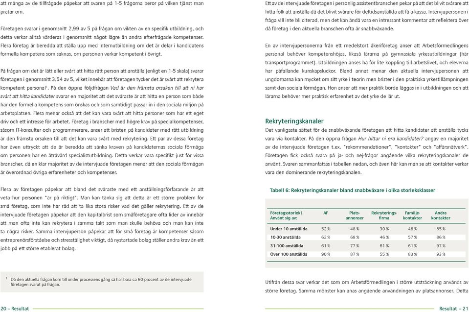 Flera företag är beredda att ställa upp med internutbildning om det är delar i kandidatens formella kompetens som saknas, om personen verkar kompetent i övrigt.