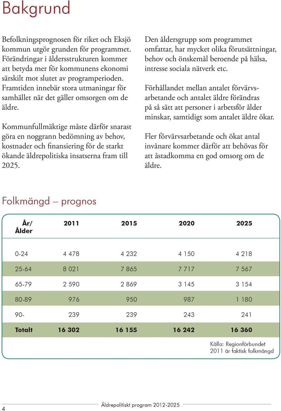 Framtiden innebär stora utmaningar för samhället när det gäller omsorgen om de äldre.