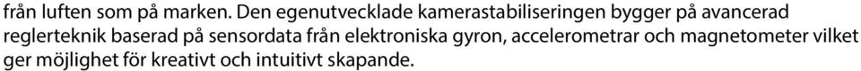 avancerad reglerteknik baserad på sensordata från