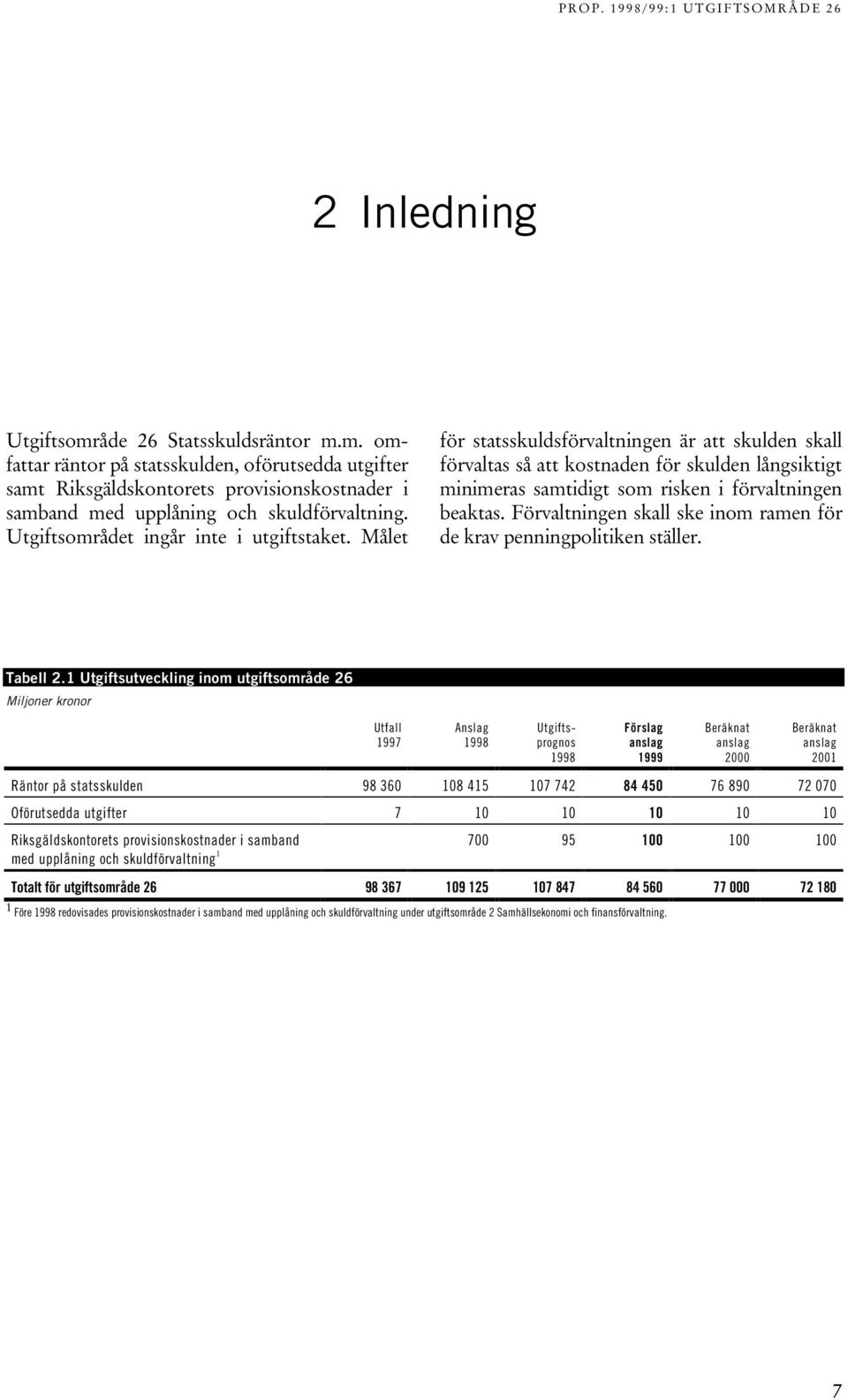 Målet för statsskuldsförvaltningen är att skulden skall förvaltas så att kostnaden för skulden långsiktigt minimeras samtidigt som risken i förvaltningen beaktas.