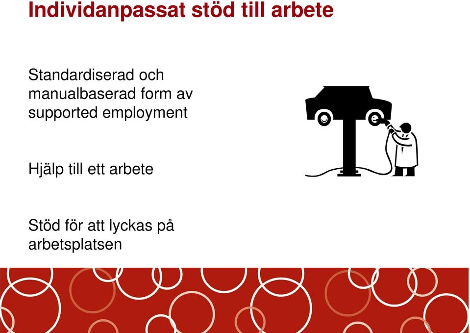 av supported employment Hjälp till ett