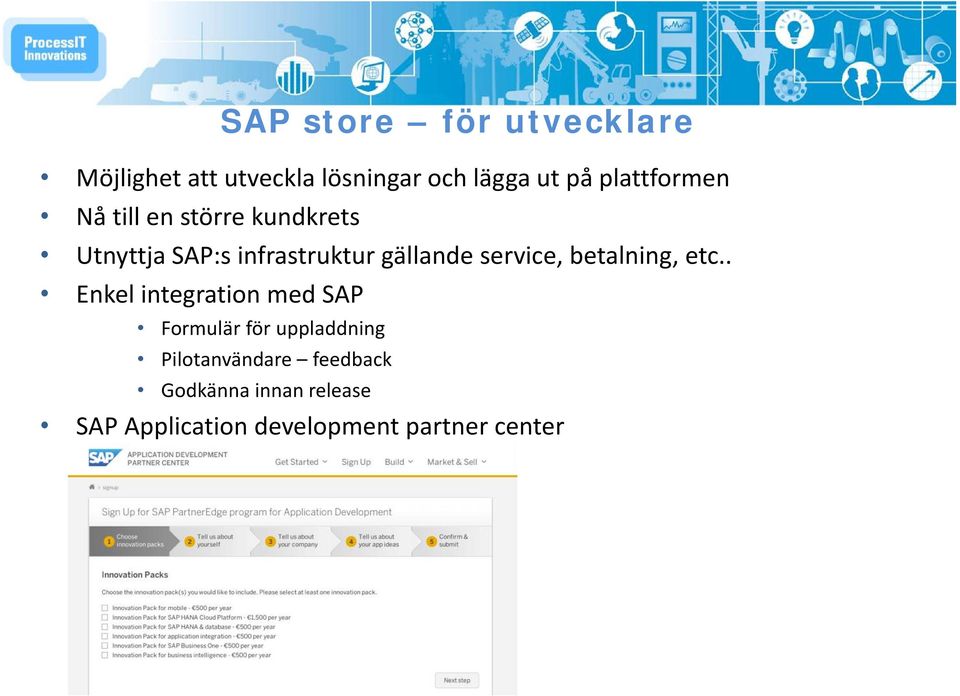 . Enkel integration med SAP Formulär för uppladdning Pilotanvändare feedback Godkänna innan