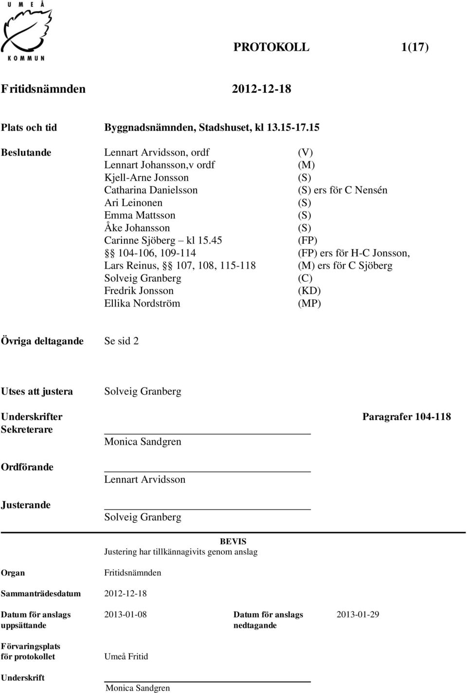 Sjöberg kl 15.