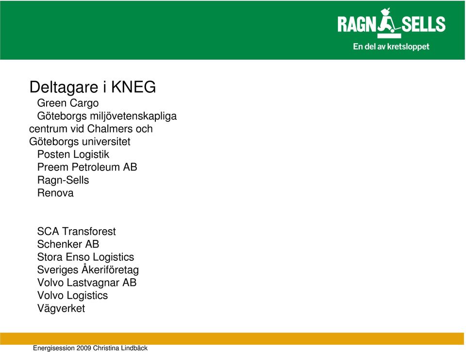 Petroleum AB Ragn-Sells Renova SCA Transforest Schenker AB Stora