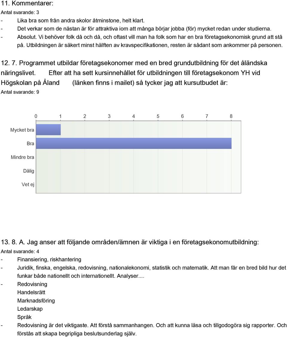 Utbildningen är säkert minst hälften av kravspecifikationen, resten är sådant som ankommer på personen. 12. 7.