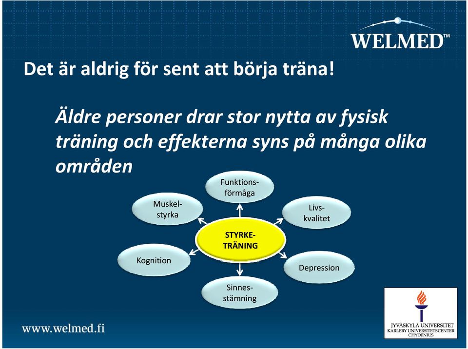effekterna syns på många olika områden Kognition Livs