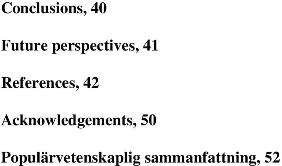 42 Acknowledgements, 50