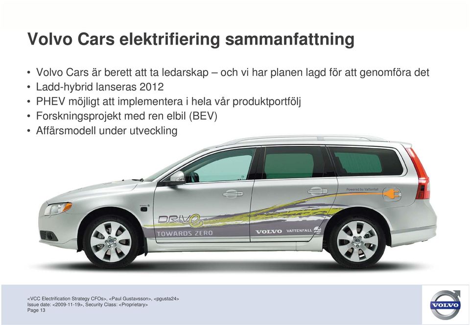 lanseras 2012 PHEV möjligt att implementera i hela vår produktportfölj