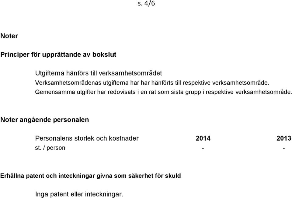 Gemensamma utgifter har redovisats i en rat som sista grupp i respektive verksamhetsområde.