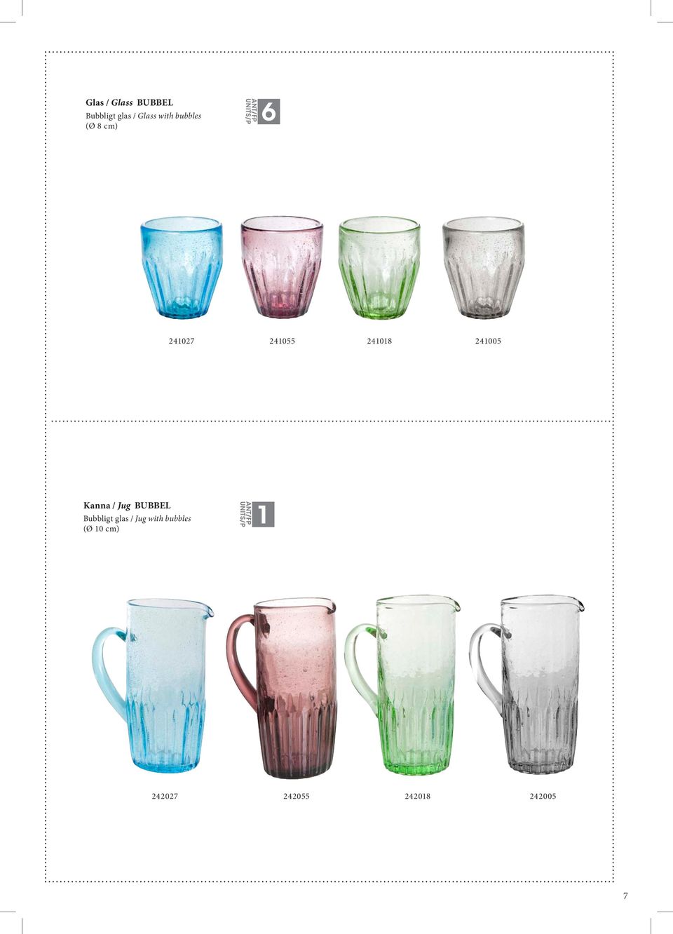 Kanna / Jug BUBBEL Bubbligt glas / Jug with