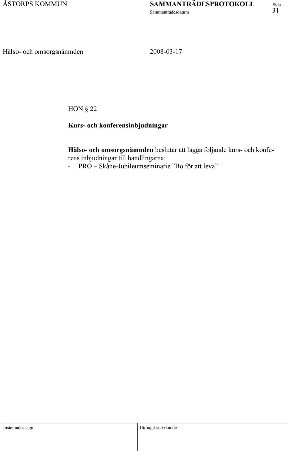 kurs- och konferens inbjudningar till