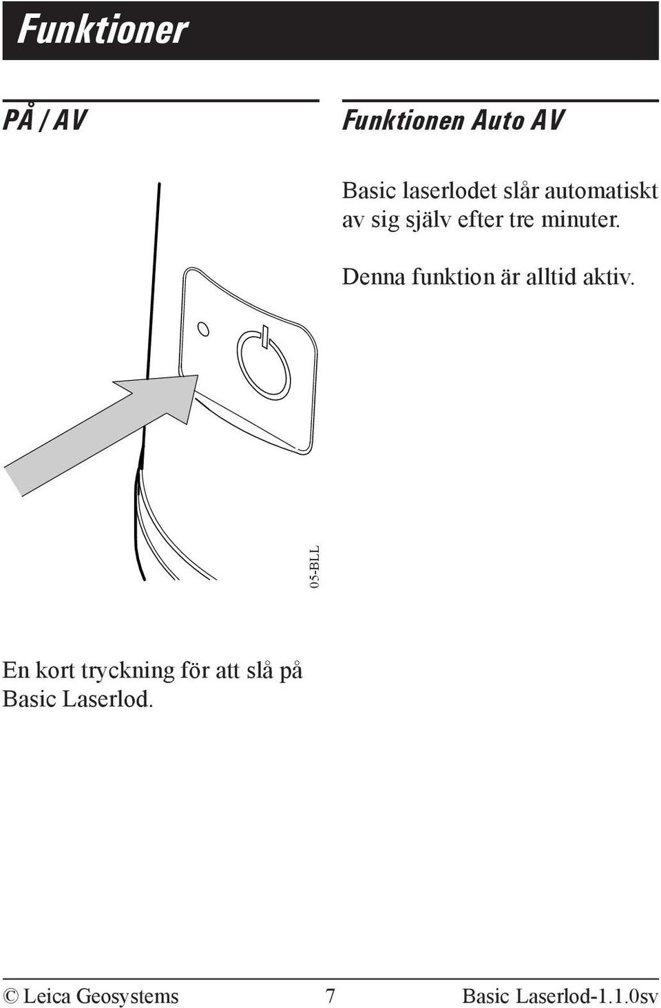 Denna funktion är alltid aktiv.