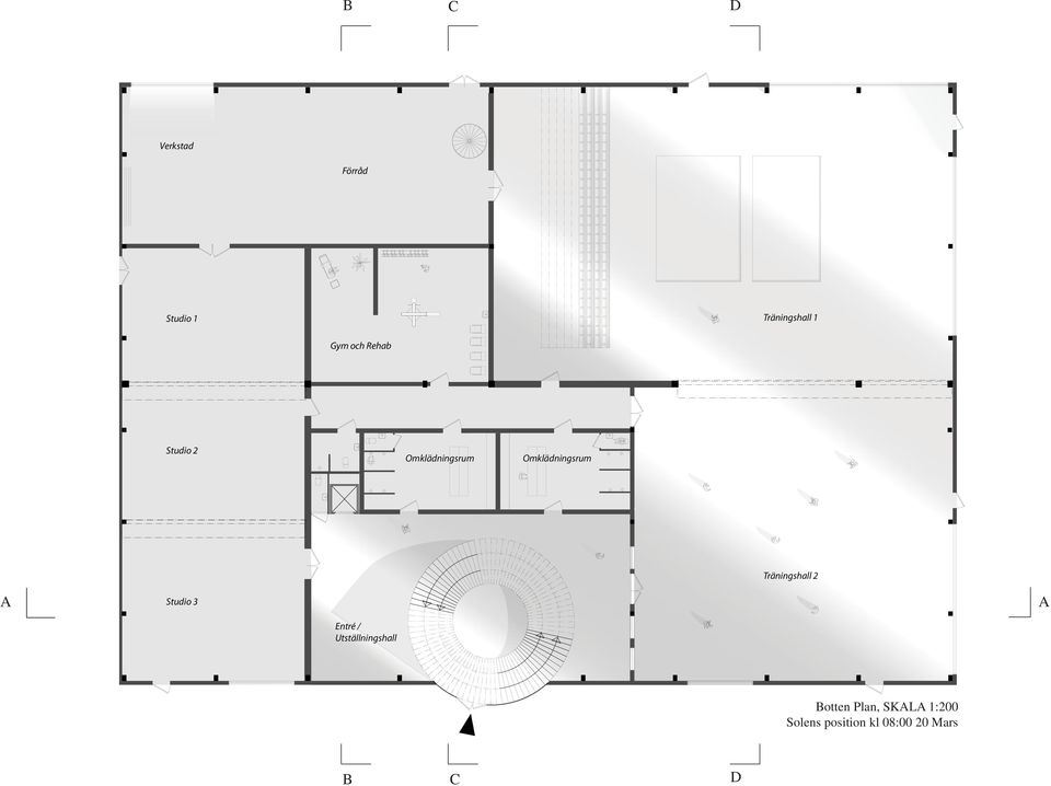 3 A Entré / Utställningshall Botten Plan,