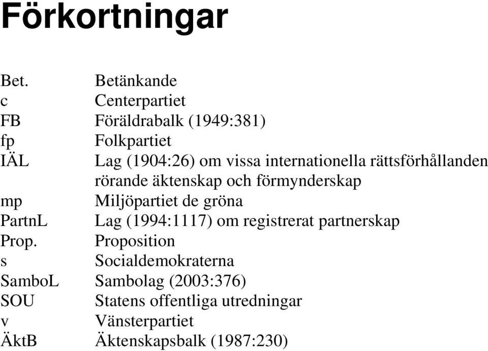 internationella rättsförhållanden rörande äktenskap och förmynderskap mp Miljöpartiet de gröna PartnL