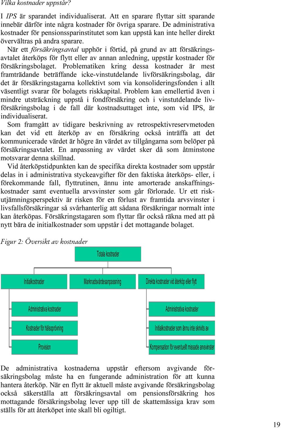 När ett försäkringsavtal upphör i förtid, på grund av att försäkringsavtalet återköps för flytt eller av annan anledning, uppstår kostnader för försäkringsbolaget.