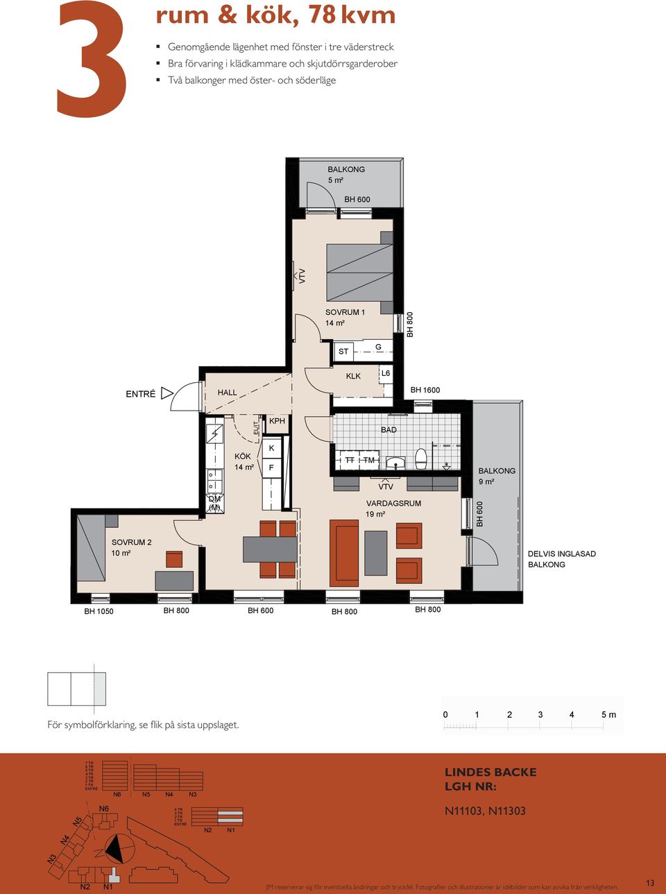 m² 6 m² 1 m² K/F +36,30 BH 1600 1 m² K F VARDASRUM 19 m² BALKON 9 m² 600 SOVRUM 2 DELVIS INLASAD BALKON BH 1050