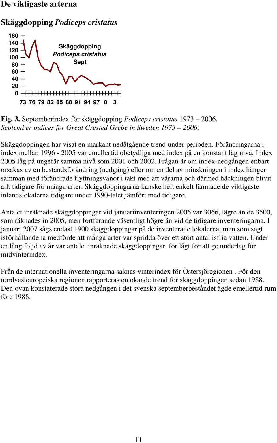 Förändringarna i index mellan 1996-25 var emellertid obetydliga med index på en konstant låg nivå. Index 25 låg på ungefär samma nivå som 21 och 22.