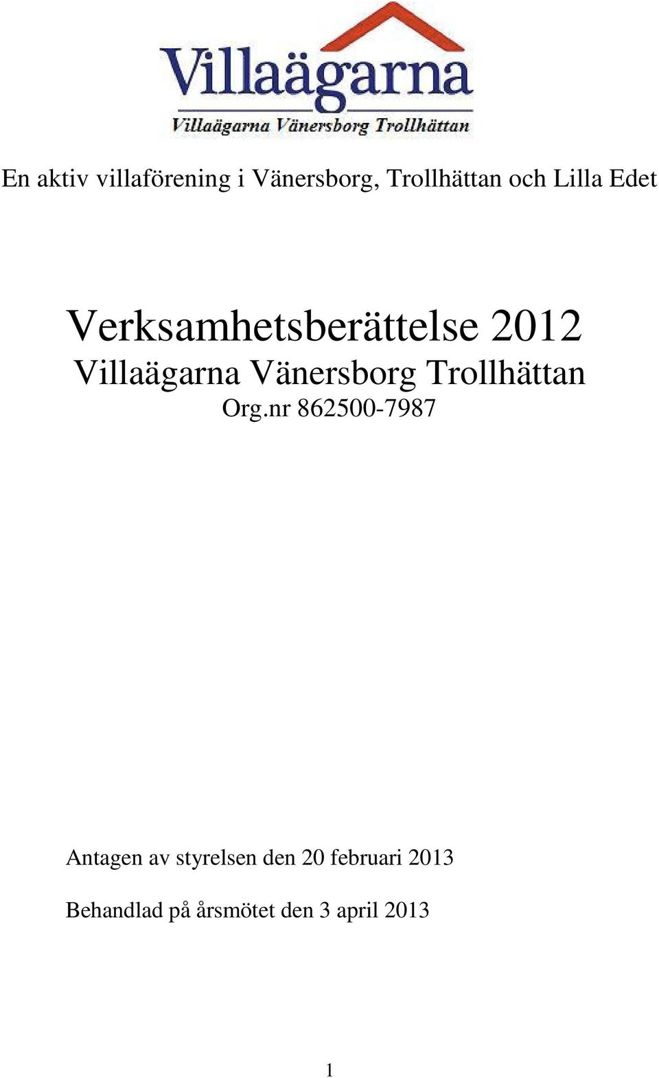 Vänersborg Trollhättan Org.