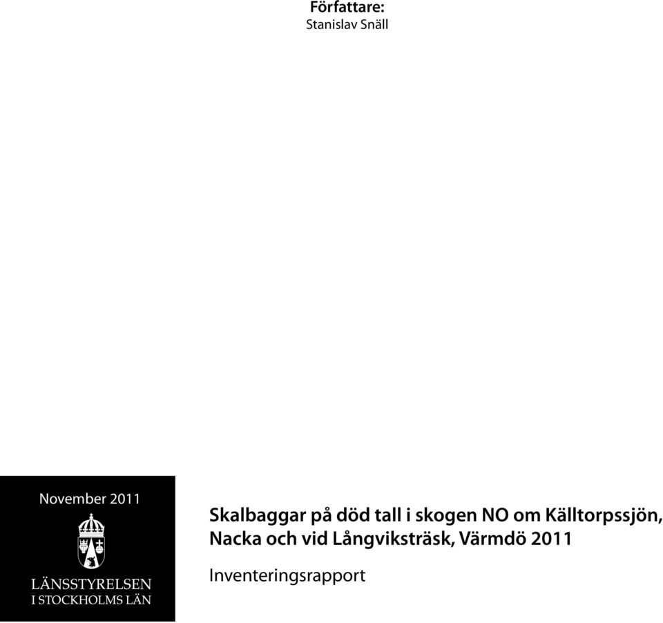 NO om Källtorpssjön, Nacka och vid