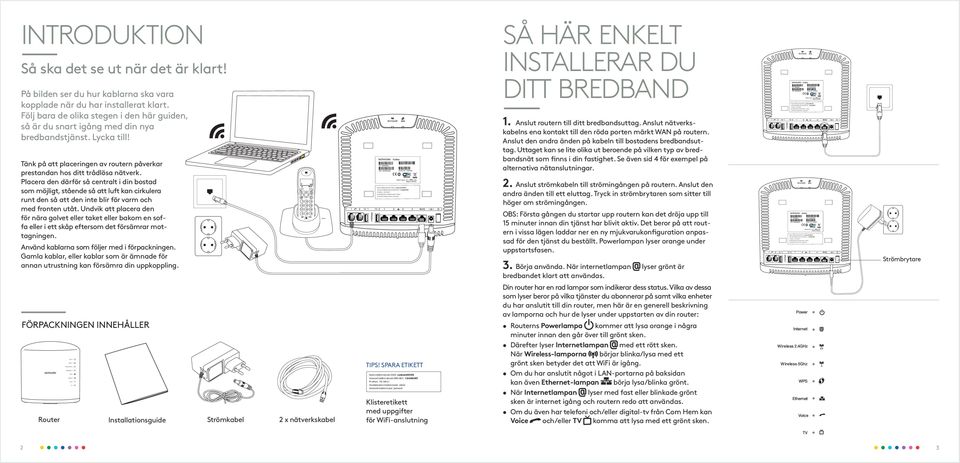 Placera den därför så centralt i din bostad som möjligt, stående så att luft kan cirkulera runt den så att den inte blir för varm och med fronten utåt.