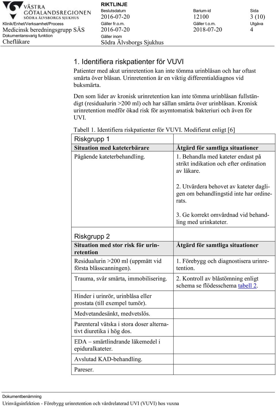 Den som lider av kronisk urinretention kan inte tömma urinblåsan fullständigt (residualurin >200 ml) och har sällan smärta över urinblåsan.