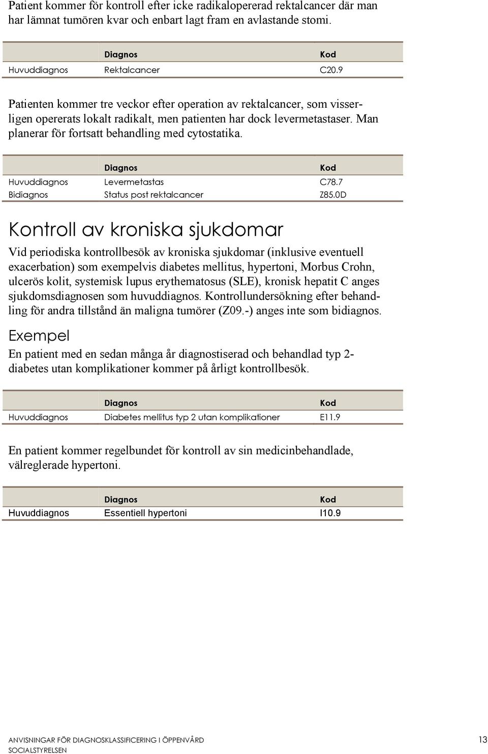 Levermetastas C78.7 Bidiagnos Status post rektalcancer Z85.