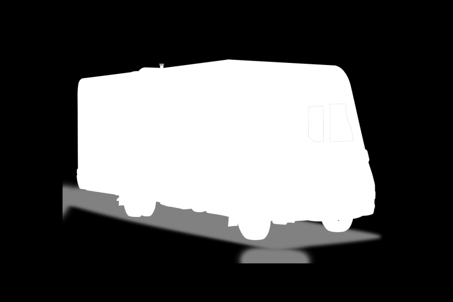 Utsida och förvaring En stjärna bättre. Hymermobil StarLin S i sierragrå metallicfärg med flotta designdekaler.