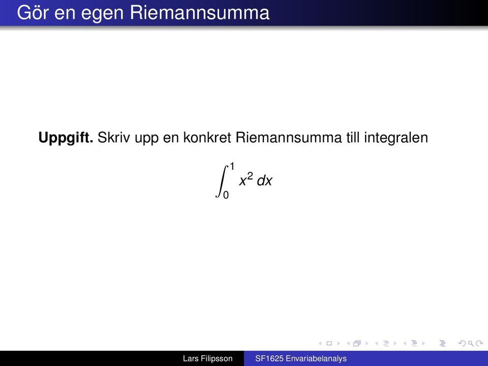 Skriv upp en konkret