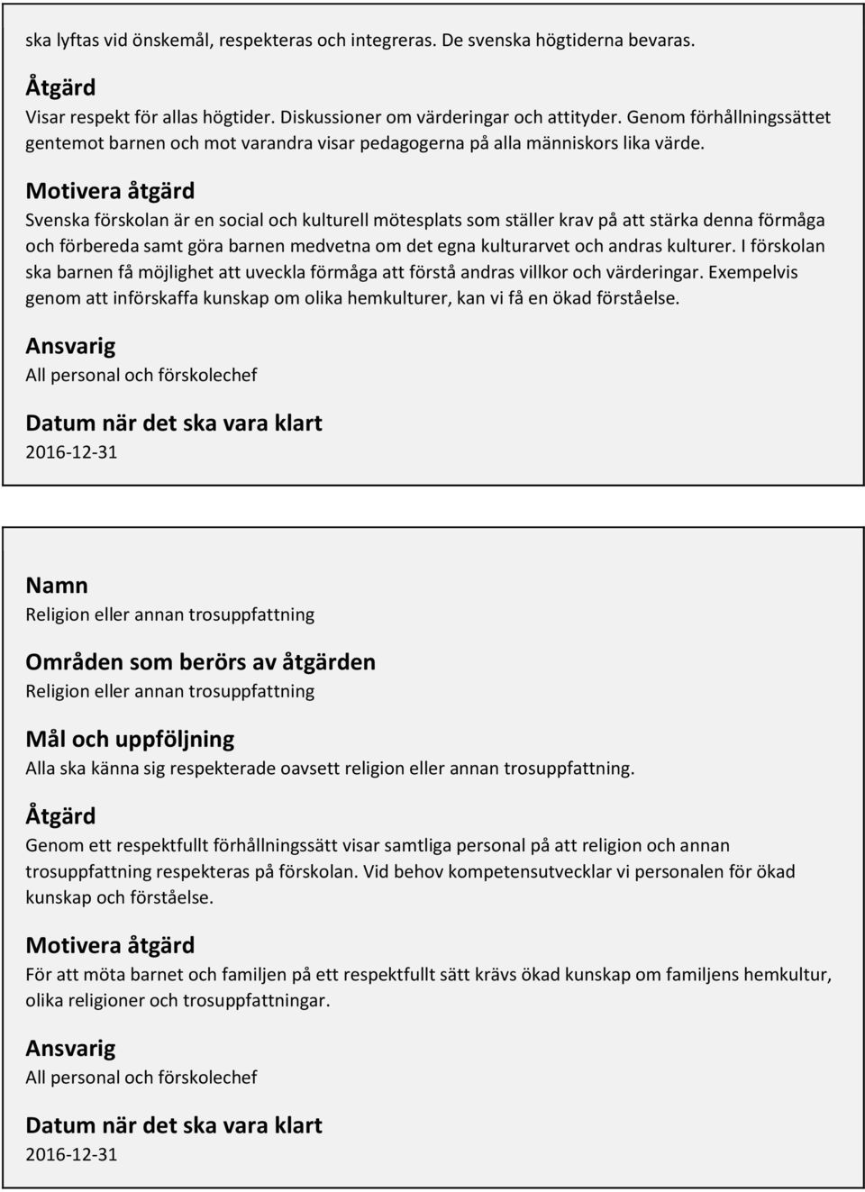 Svenska förskolan är en social och kulturell mötesplats som ställer krav på att stärka denna förmåga och förbereda samt göra barnen medvetna om det egna kulturarvet och andras kulturer.
