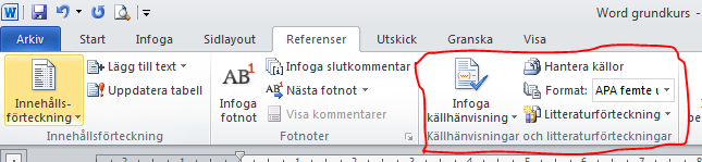 Programinställningar I fliken Arkiv finner man programinställningarna, där man kan göra egna ändringar som passar den egna vardagen. T.ex.