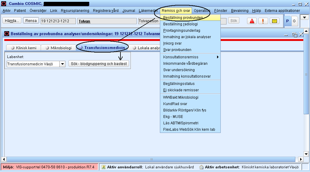 InterInfo är Transfusionsmedicins webbaserade gränssnitt där all relevant information kring blodtransfusioner och blodgruppsserologiska analyser samlas.