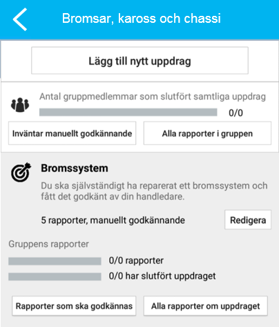 genomförda uppdrag från eleverna innan det räknas in i måluppföljningen så klickar du i här.