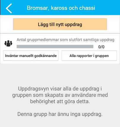 4. Ange mål och uppdrag i din grupp (kurs) Tryck på knappen Uppdrag Loopar Notiser Lärlingskompassen Meny