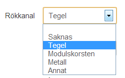 24 (27) 3.4.7 Rökkanaltyp statistikgrupp Rökkanaltyper i SOT2000 Urvalen av rök- och avgaskanaltyp I Ritz styrs centralt av SSR.
