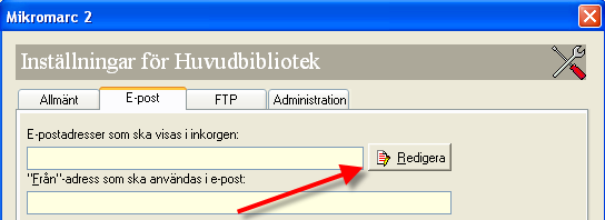 Ansluta MM2 Fjärrlån mot e-postsystemet Ladda ned bibliotekslista Manuell registrering av kontaktuppgifter till långivande bibliotek Ansluta MM2 Fjärrlån mot e-postsystemet Första gången du startar