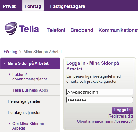 Kom-igång-guide för Användare 3 Skapa ett konto på Mina Sidor på Arbetet För att du ska få tillgång till Microsoft Office 365 behöver du ett konto på den del av telia.