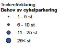 Behov av cykelparkering på Södermalm Källa: Stockholm stad